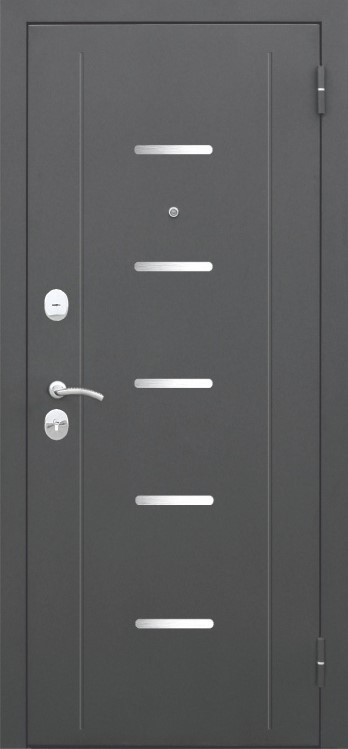 Феррони Входная дверь 7,5 Гарда муар царга Кипарис темный, арт. 0000607 - фото №1 (внешняя сторона)